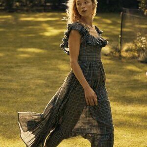 DOEN Sora Dress Pond Promenade Plaid S